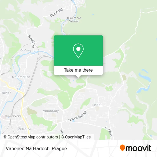 Карта Vápenec Na Hádech