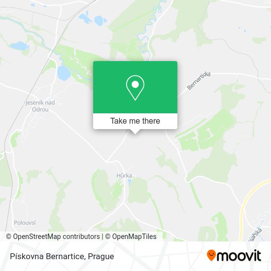 Pískovna Bernartice map