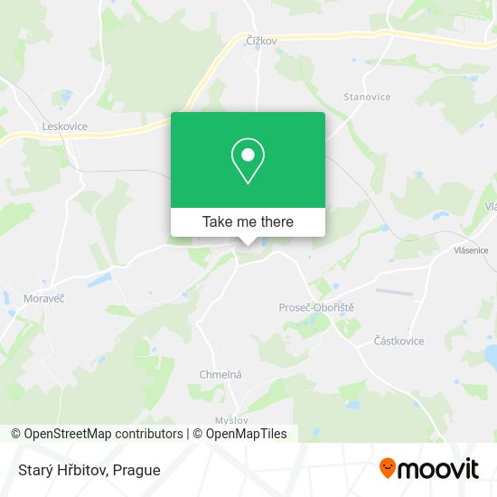 Starý Hřbitov map