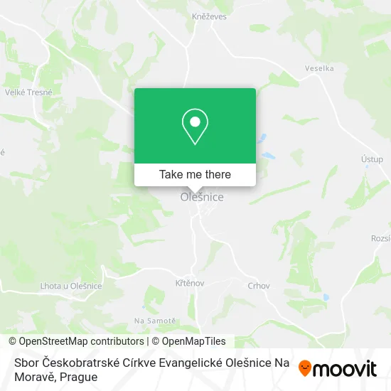 Sbor Českobratrské Církve Evangelické Olešnice Na Moravě map