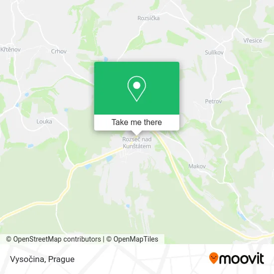 Карта Vysočina