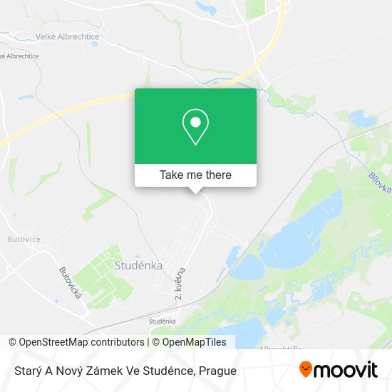 Starý A Nový Zámek Ve Studénce map