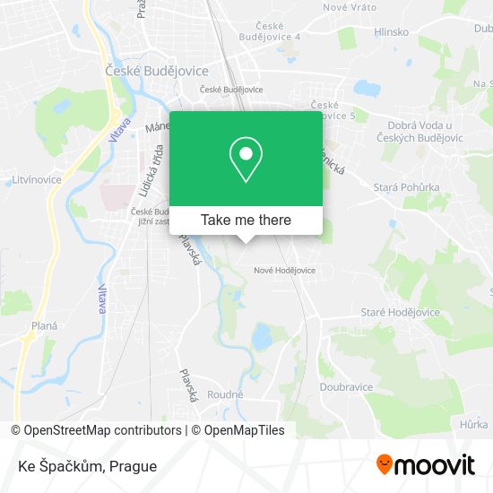 Ke Špačkům map