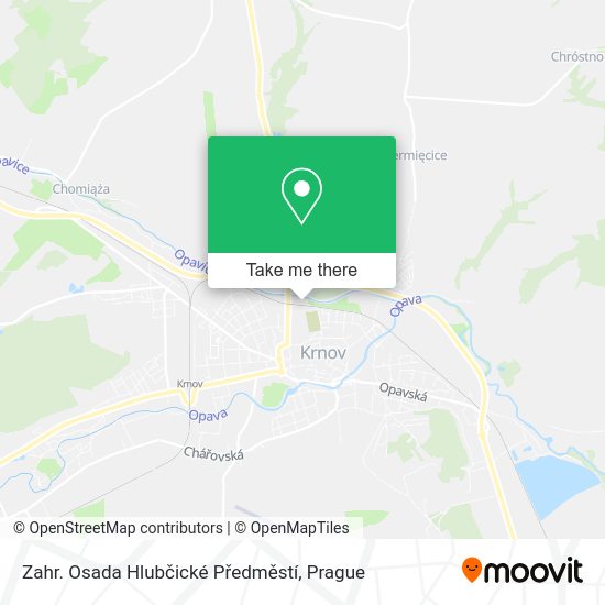 Zahr. Osada Hlubčické Předměstí map