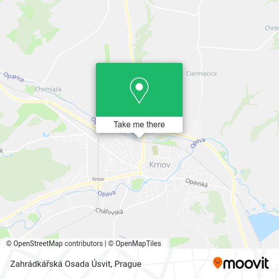Zahrádkářská Osada Úsvit map