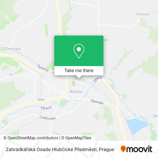 Zahrádkářská Osada Hlubčické Předměstí map