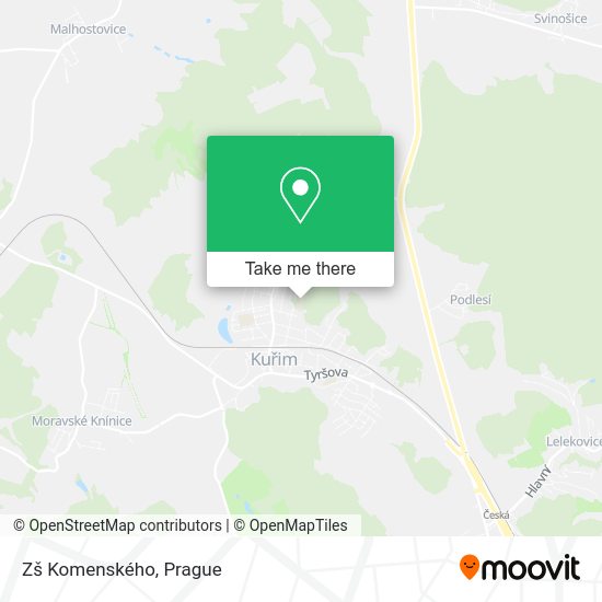 Zš Komenského map