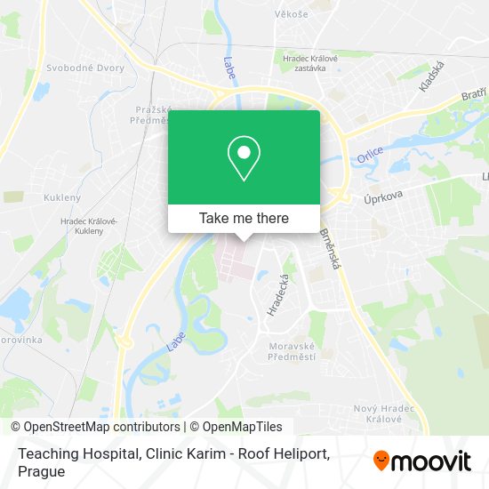 Teaching Hospital, Clinic Karim - Roof Heliport map