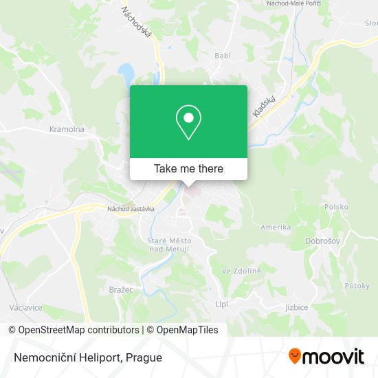 Nemocniční Heliport map