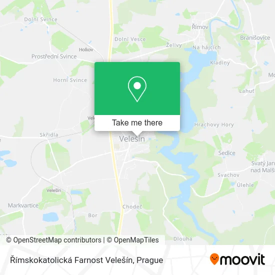 Карта Římskokatolická Farnost Velešín