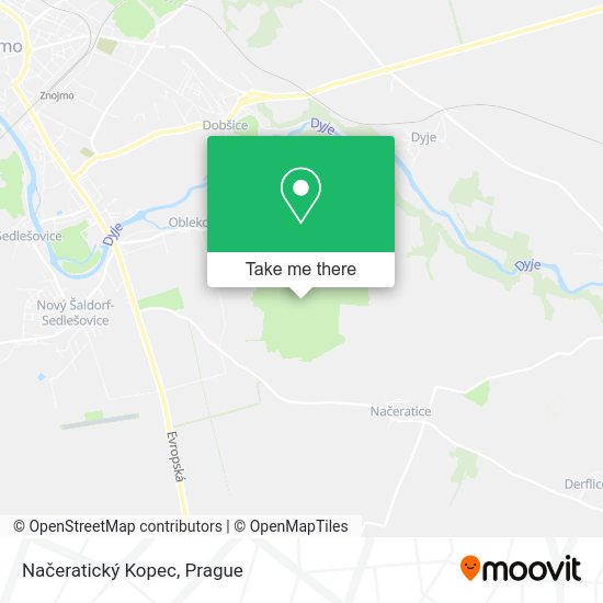 Načeratický Kopec map