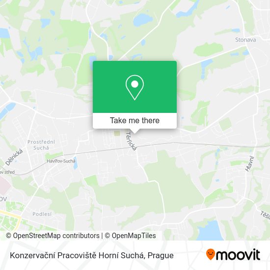Konzervační Pracoviště Horní Suchá map
