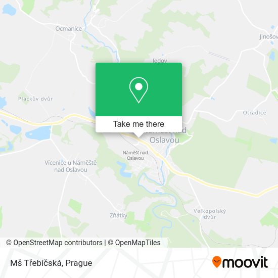 Mš Třebíčská map