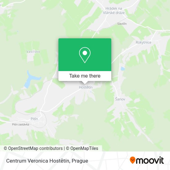 Centrum Veronica Hostětín map