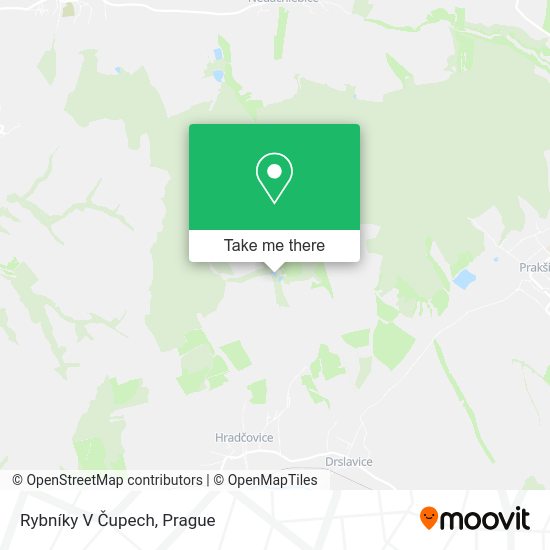 Rybníky V Čupech map