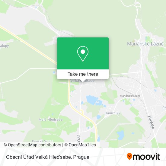 Obecní Úřad Velká Hleďsebe map