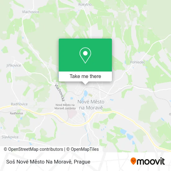 Карта Soš Nové Město Na Moravě