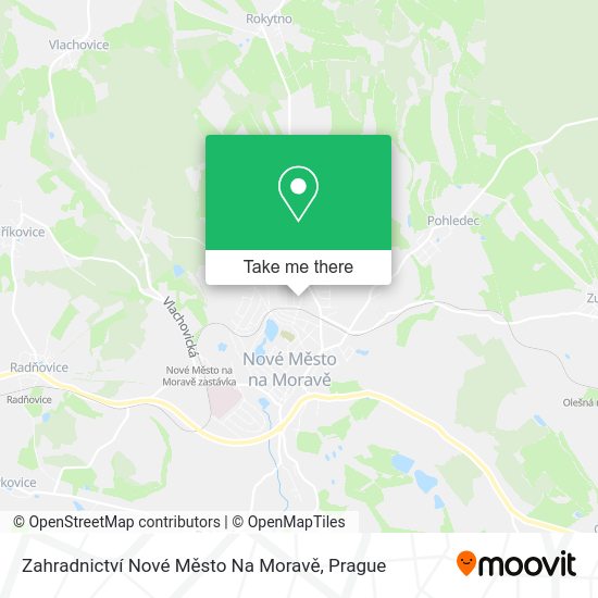 Zahradnictví Nové Město Na Moravě map