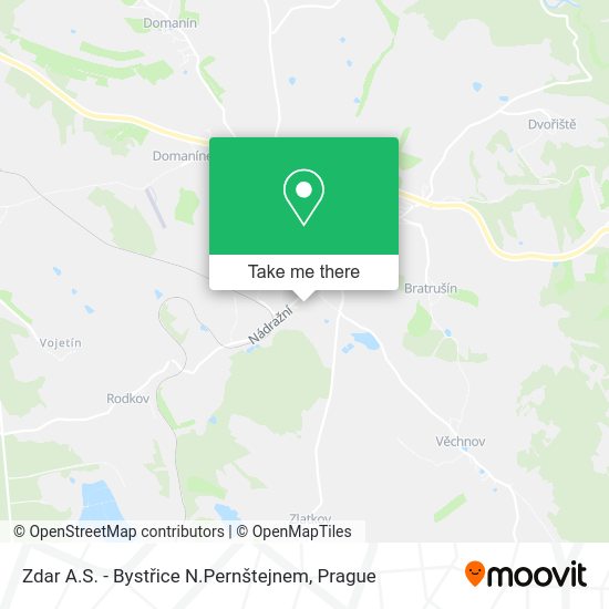 Zdar A.S. - Bystřice N.Pernštejnem map