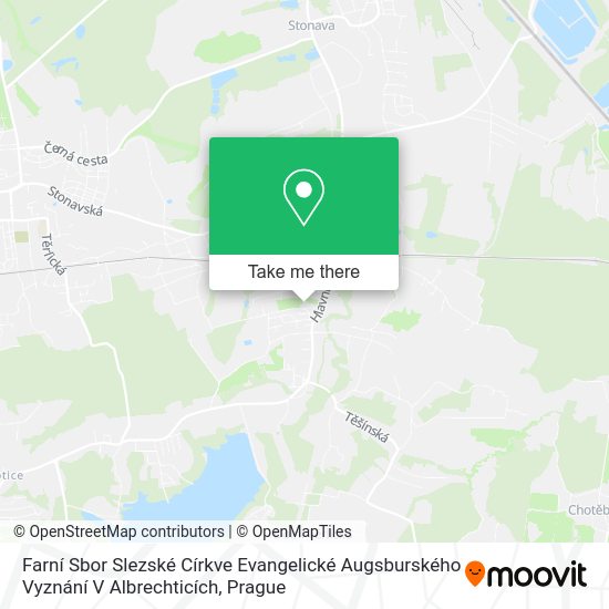 Farní Sbor Slezské Církve Evangelické Augsburského Vyznání V Albrechticích map
