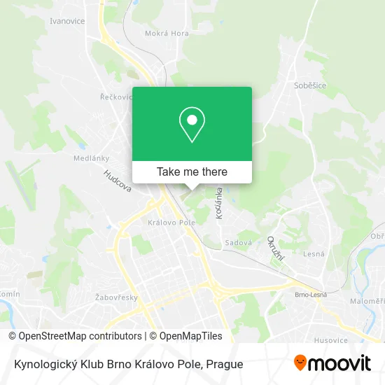Kynologický Klub Brno Královo Pole map