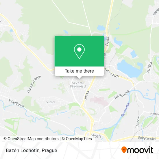 Bazén Lochotín map