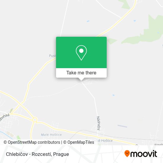 Chlebičov - Rozcestí map