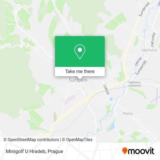 Карта Minigolf U Hradeb