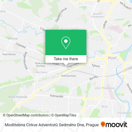 Modlitebna Církve Adventistů Sedmého Dne map