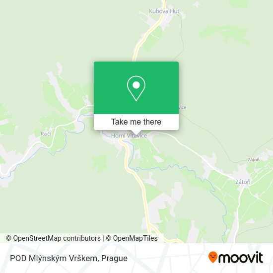 POD Mlýnským Vrškem map