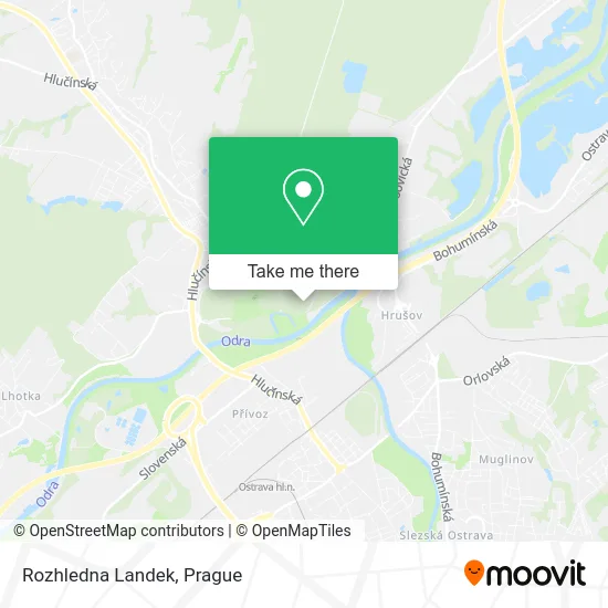 Rozhledna Landek map