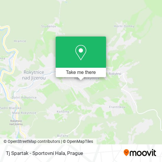 Tj Spartak - Sportovní Hala map