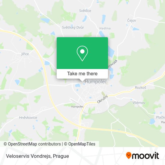Карта Veloservis Vondrejs