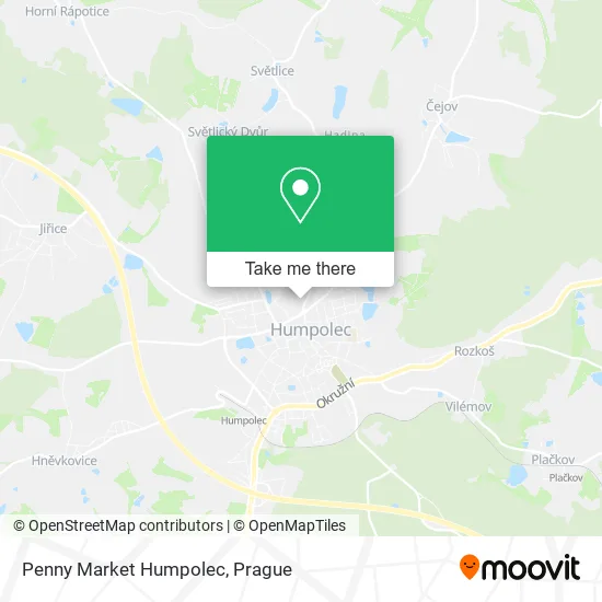 Карта Penny Market Humpolec