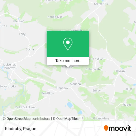 Карта Kladruby