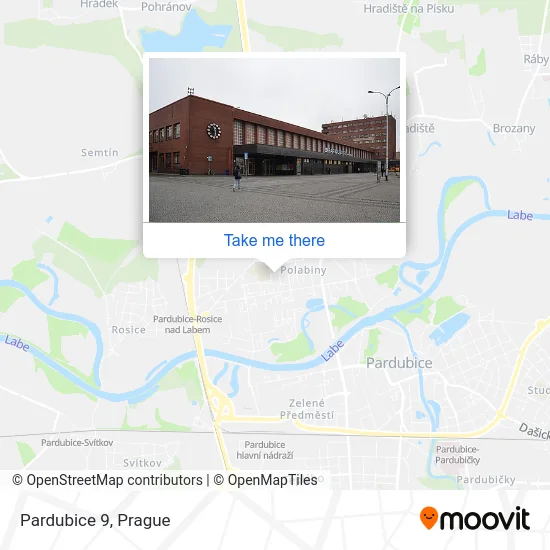 Карта Pardubice 9