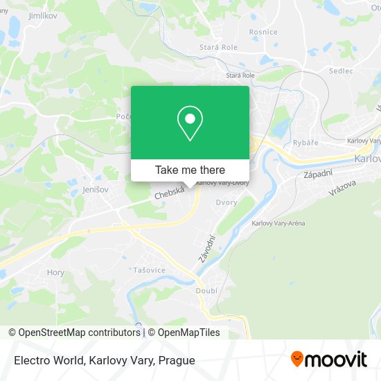 Electro World, Karlovy Vary map