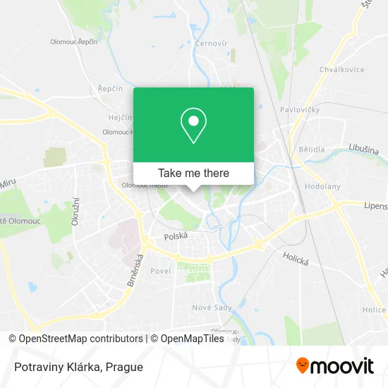 Карта Potraviny Klárka