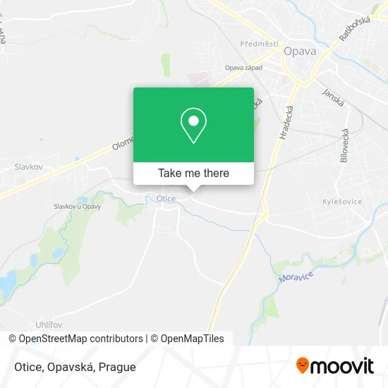 Карта Otice, Opavská