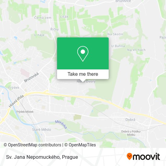 Sv. Jana Nepomuckého map