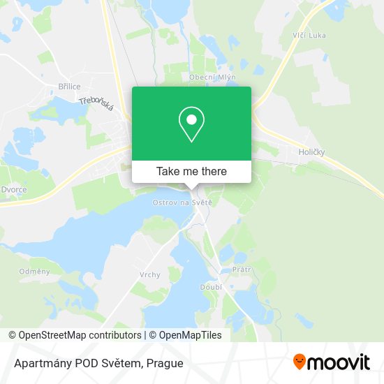 Apartmány POD Světem map