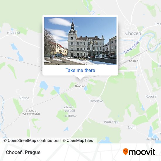 Choceň map