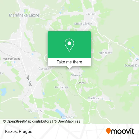 Křížek map