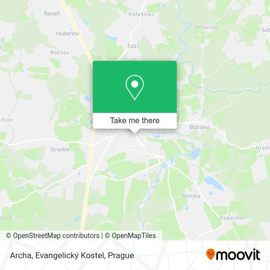 Archa, Evangelický Kostel map