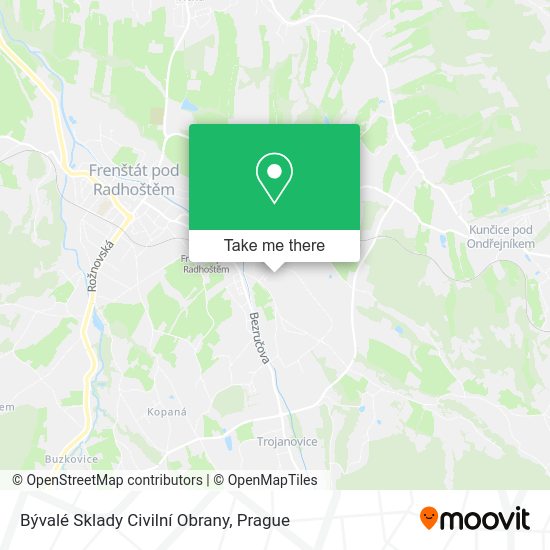 Bývalé Sklady Civilní Obrany map