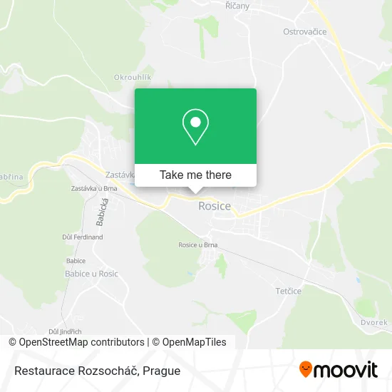 Карта Restaurace Rozsocháč