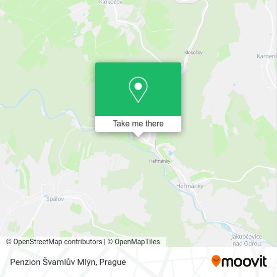 Penzion Švamlův Mlýn map