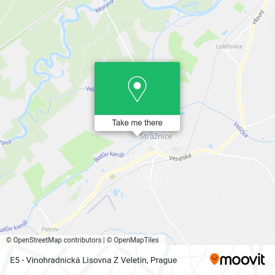 E5 - Vinohradnická Lisovna Z Veletin map