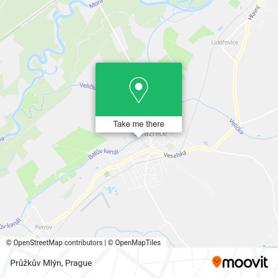Průžkův Mlýn map