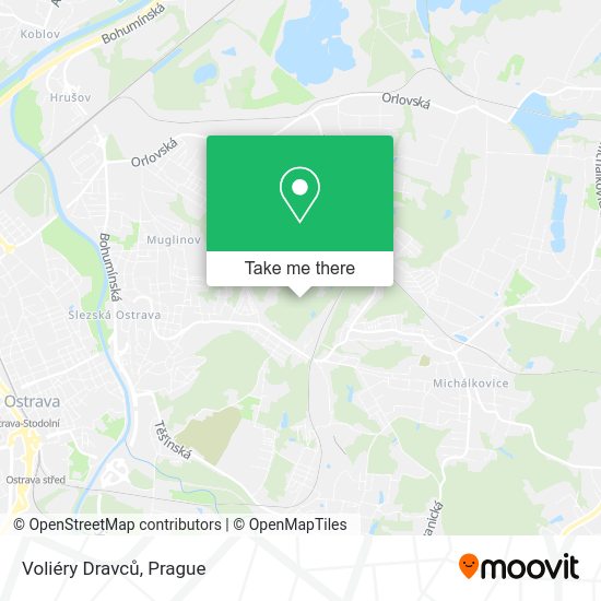 Voliéry Dravců map